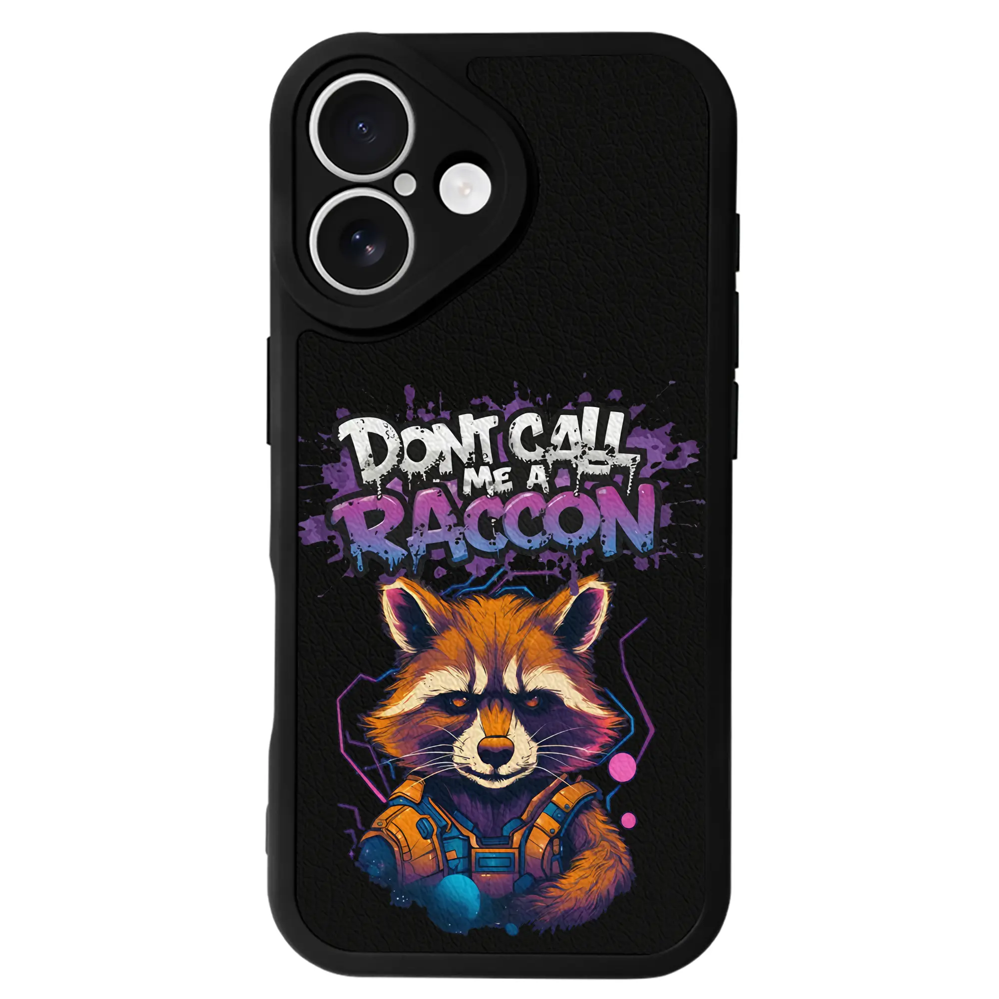 アベンジャーズ (Avenjāzu) グッズ ロケット(Roketto) - IPhone 16シリーズ対応 ・ シリコンスマホケース ・ レザー調 ・ 高精度フィット ・ 耐衝撃 ・ ワイヤレス充電対応 ・ 精密カット